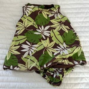 Baby gap leaf print dress